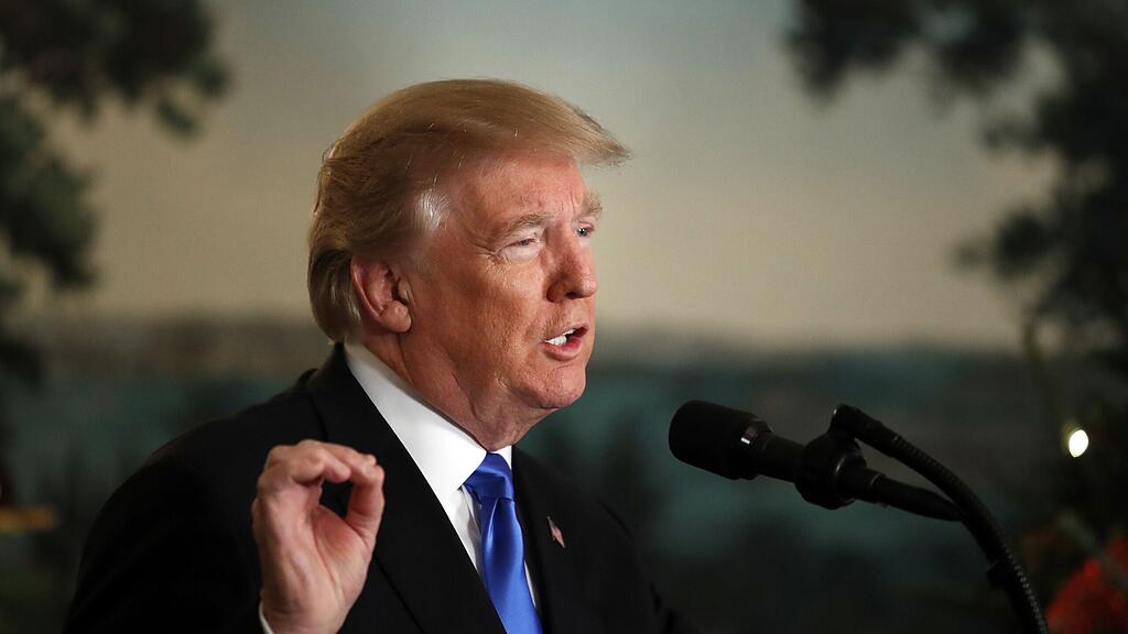 Trump trat am Mittwoch im Weißen Haus vor die Presse.