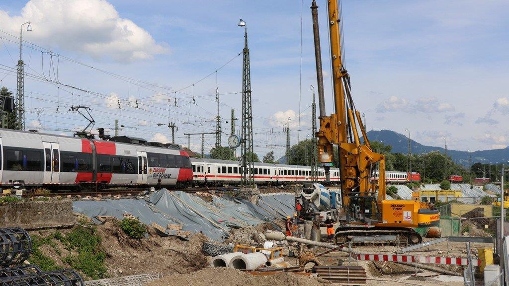 Bauarbeiten: 3. Gleis Freilassing - Salzburg