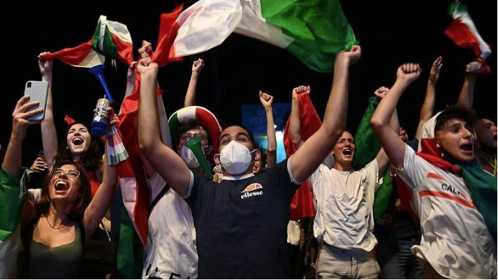 Italienfans nach EM-Sieg