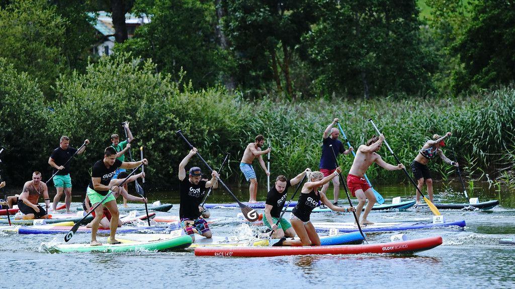 SUP-Rennen am Wallersee