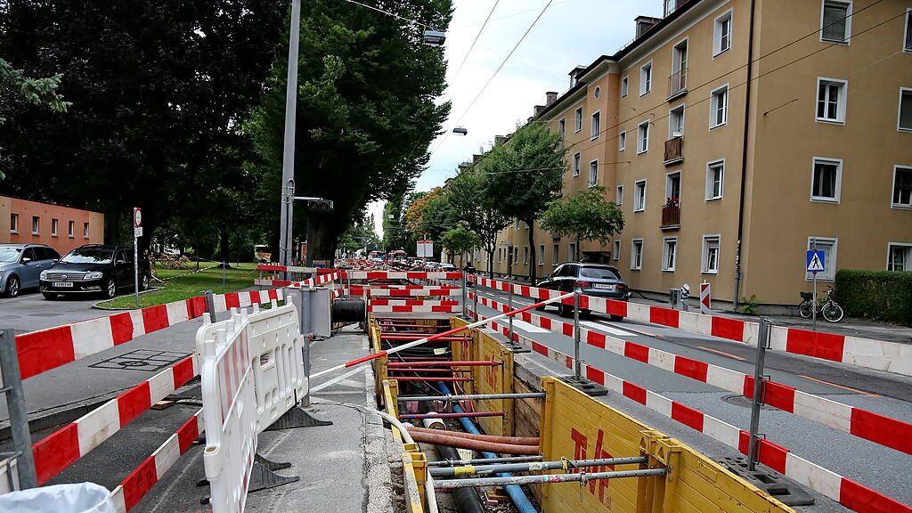 Straßensperren rund um Großbaustelle in Salzburg-Lehen