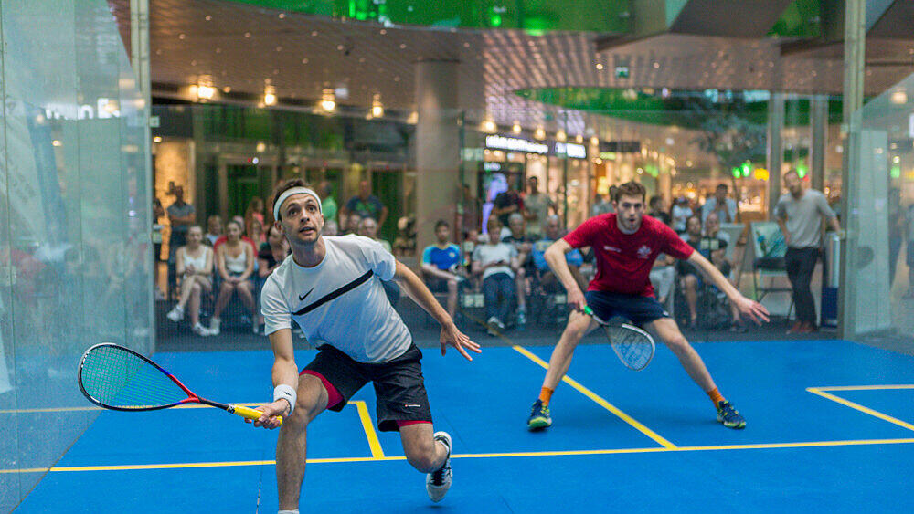 Am Samstag stehen bei der Squash Challenge noch das Finale und das Promi-Turnier am Programm.