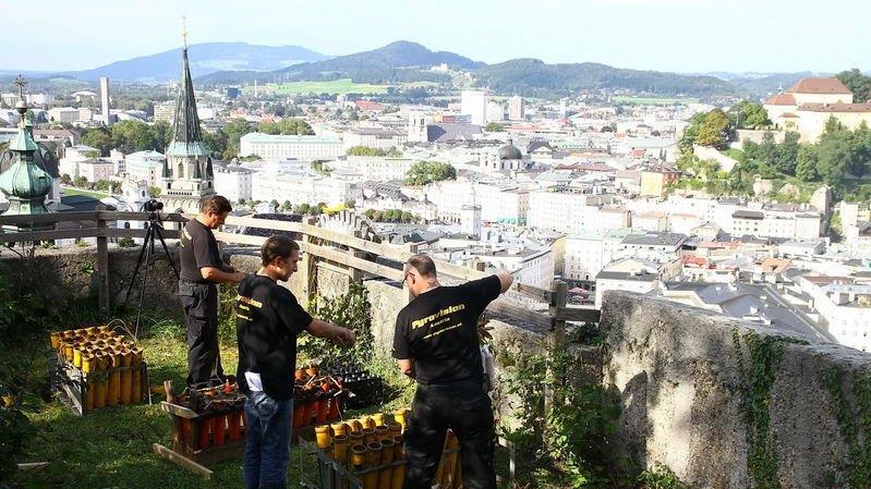 Aufbau: Feuerwerk
