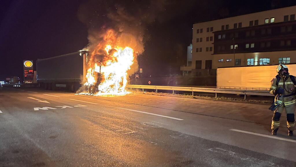 Lkw-Brand am Walserberg