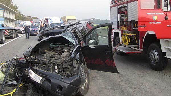 Der Unglückswagen vom 7. Oktober 2013 auf der A1