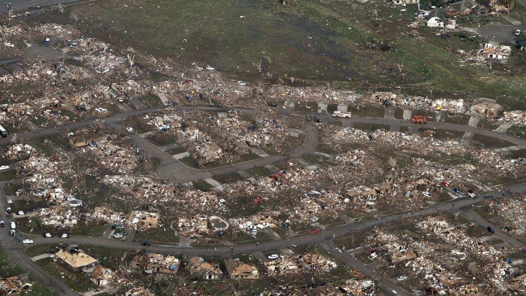Tornado in Oklahoma: Luftaufnahmen der Zerstörung