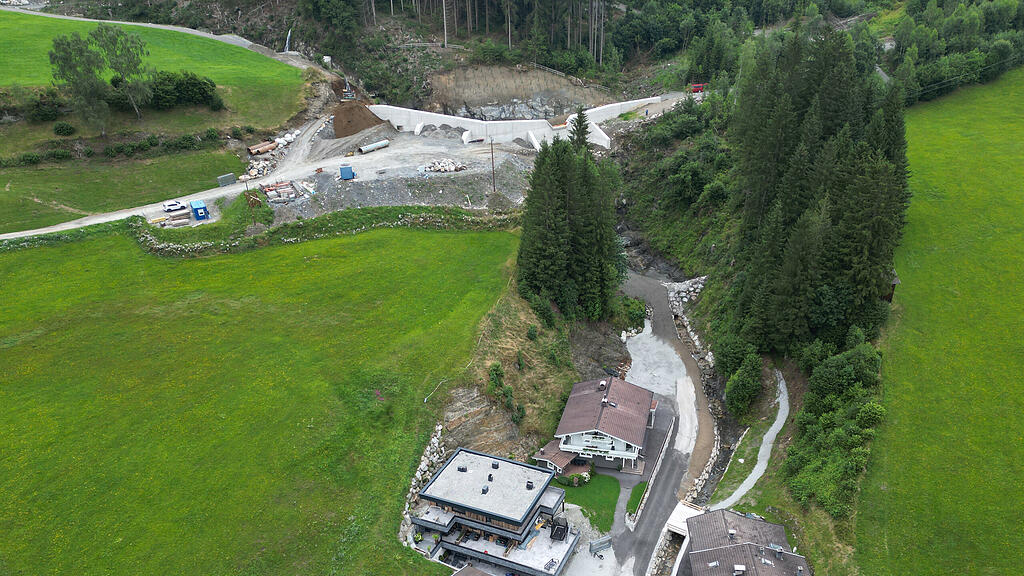 Neue Wildbach-Sperre in Hollersbach