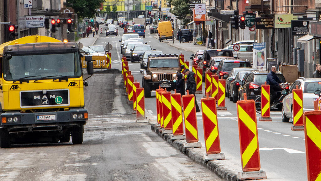 Ignaz Harrer Straße, Baustelle