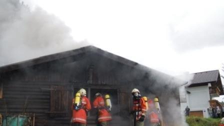 Krampushütte in Brand