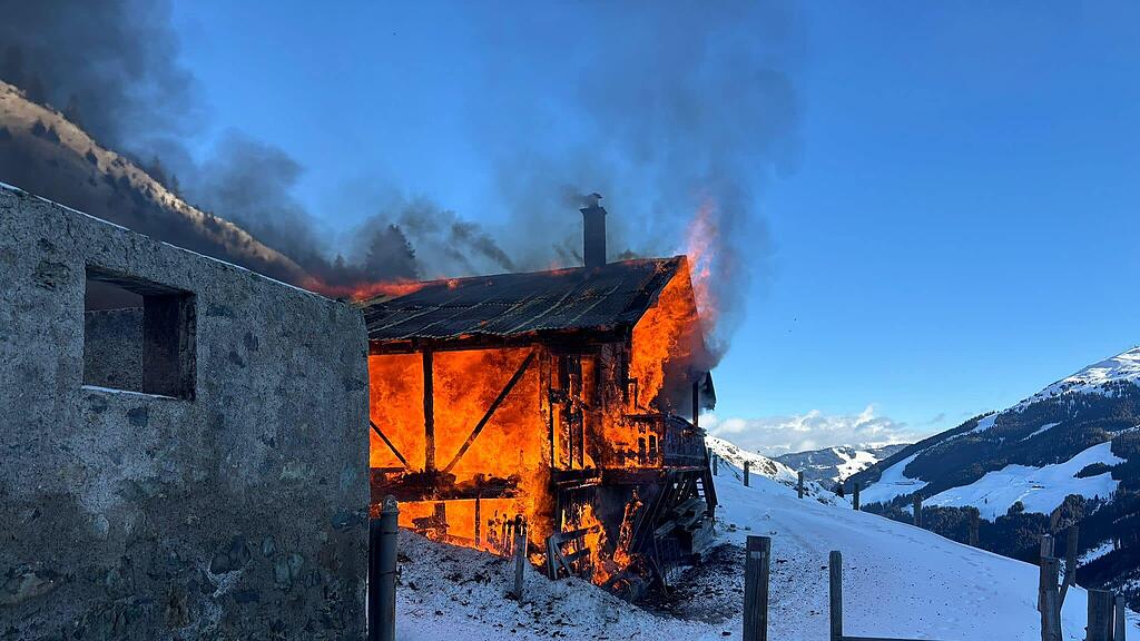 Almhüttenbrand in Hinterglemm