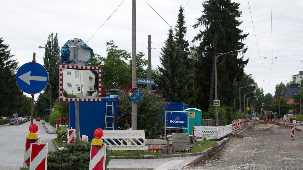 Bauarbeiten Triebenbachstraße Juli 2017