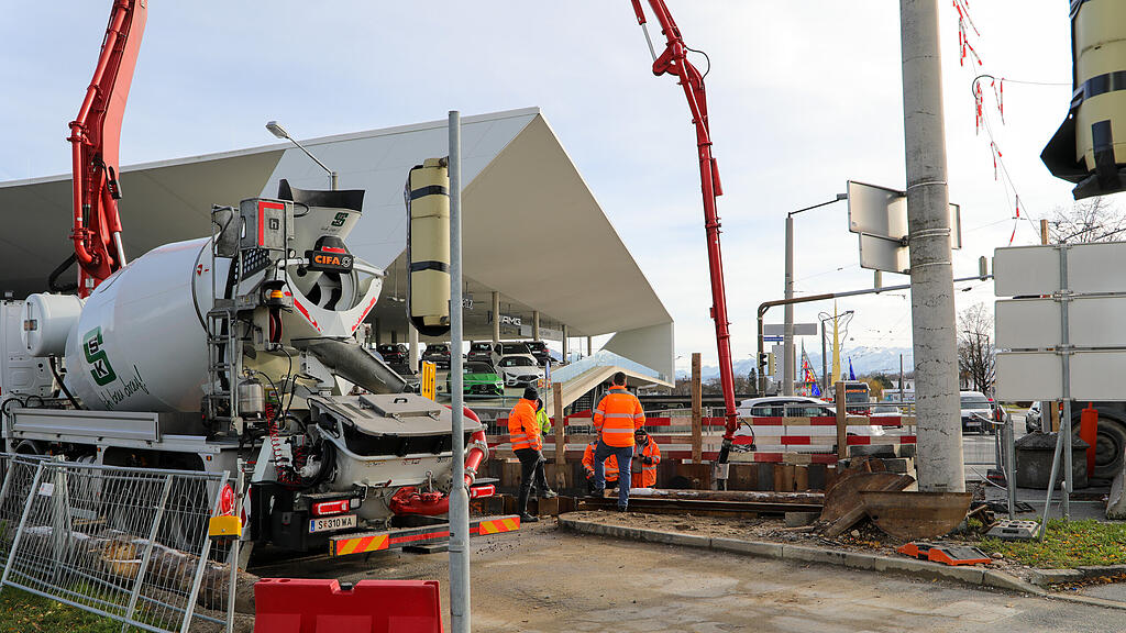 Fernwärme-Baustelle, Wals