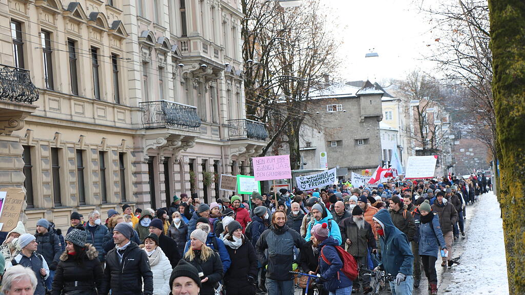 Corona-Demo in Salzburg 2