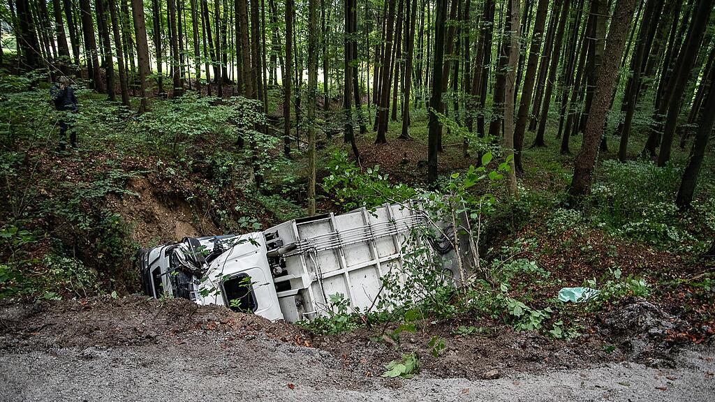 Lkw-Absturz Hallwang