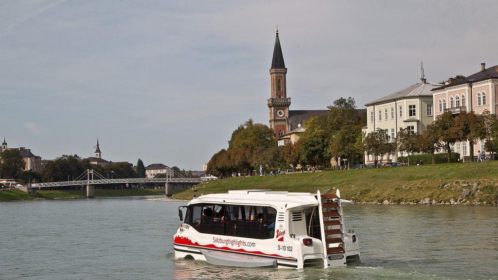 Ausfahrt mit dem Amphiebienbus