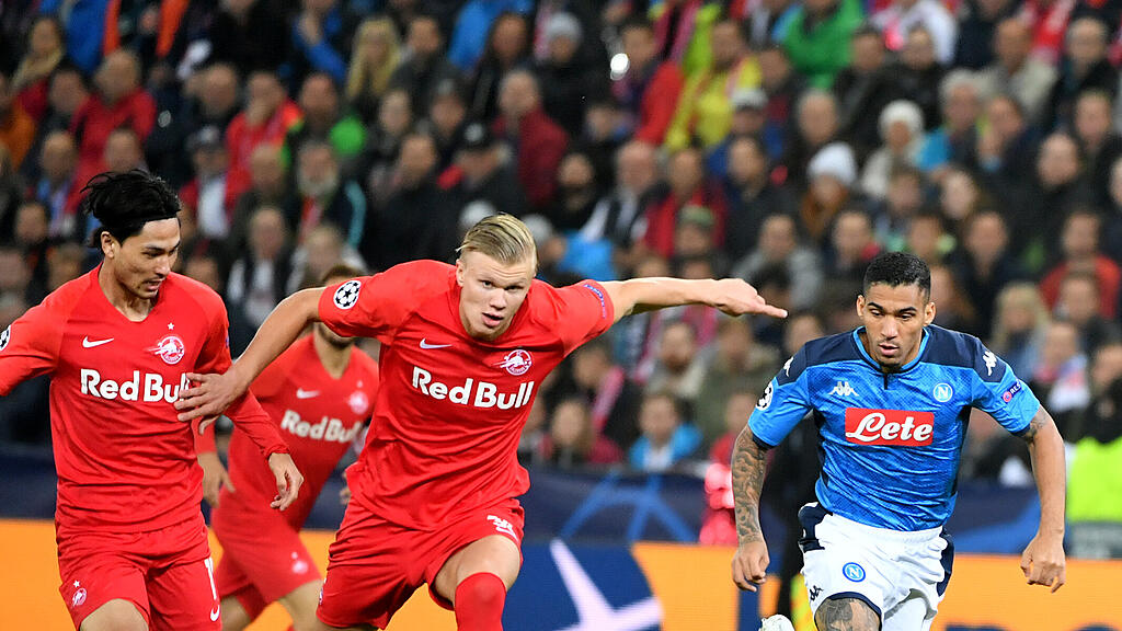 Red Bull Salzburg, SSC Napoli, Takumi MInamino, Erling Haaland, Giovanni Di Lorenzo