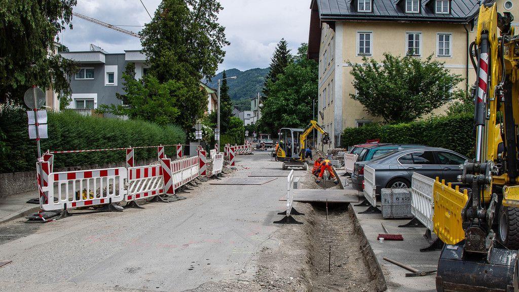 Baustelle an der Alten Grazer Bundesstraße