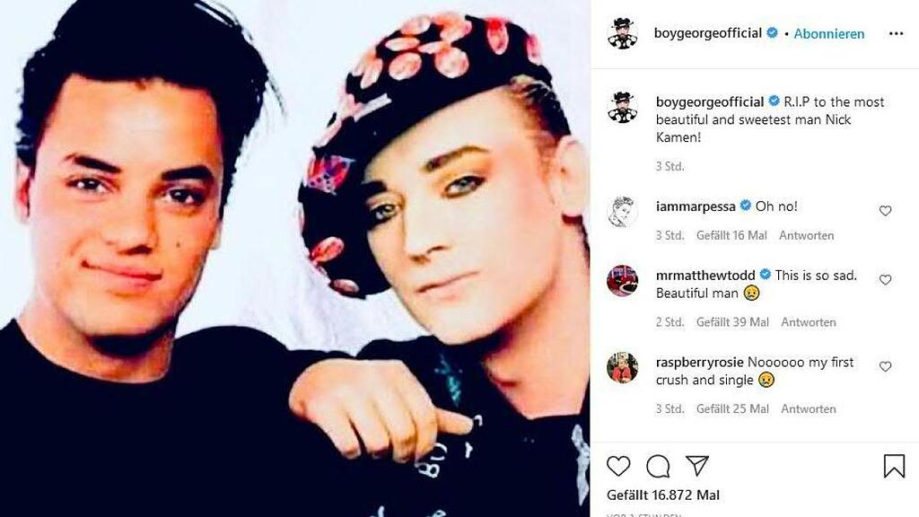 Boy George postet altes Foto von Kamen und sich