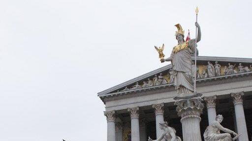 Tierschützerinnen protestieren nackt vor Parlament (Käfige)
