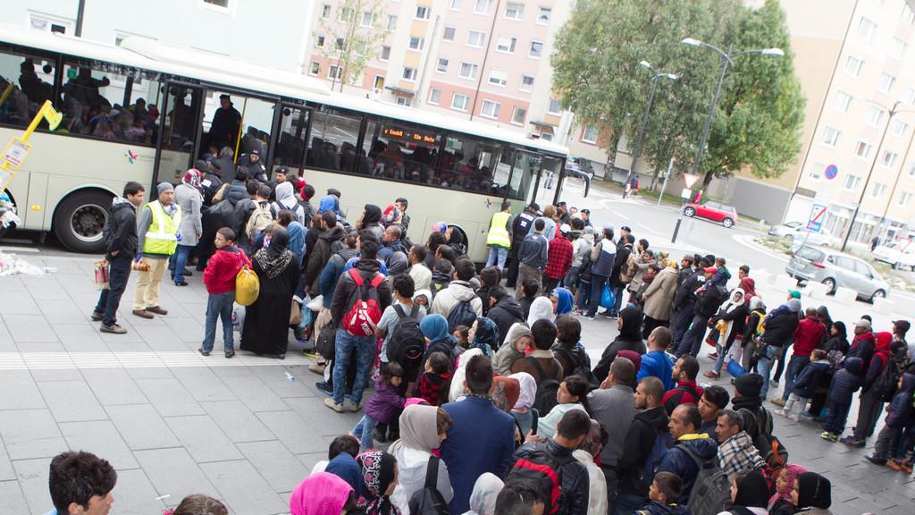 Flüchtlingssituation am Sonntag am Hauptbahnhof