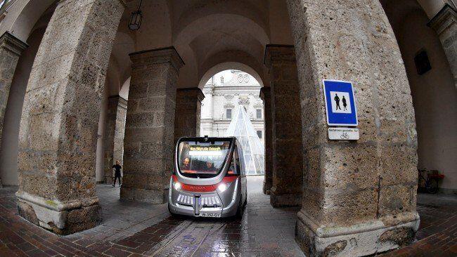 Ein selbstfahrender Bus dreht schon in Salzburg seine Runden.