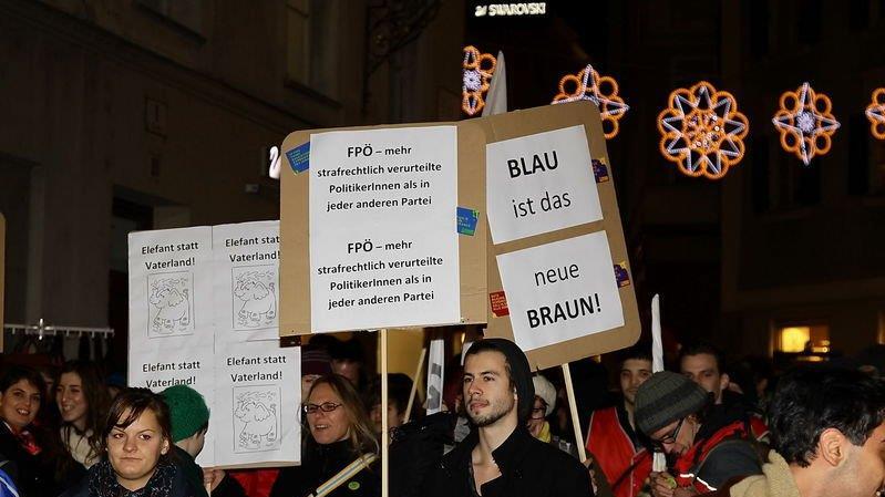 Demo gegen Strache