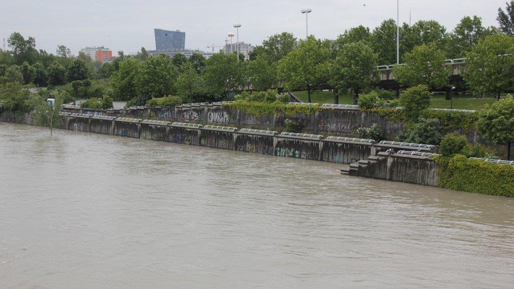 Hochwasser in Wien (Copa Cagrana)