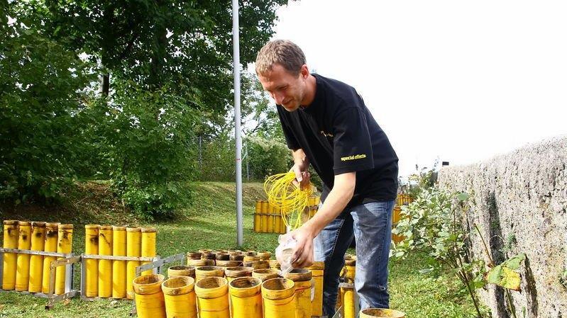 Aufbau: Feuerwerk