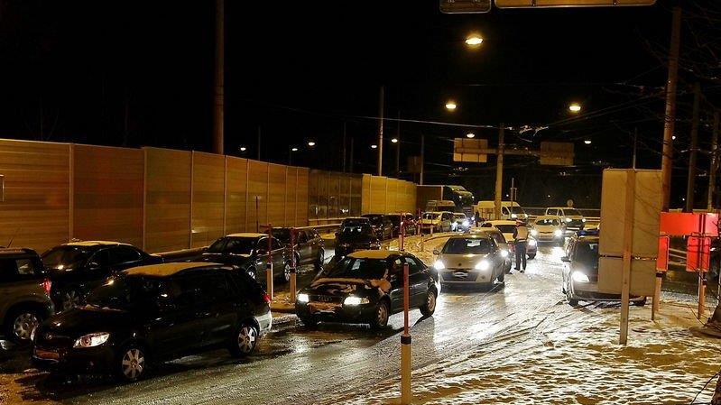 Sperre beim Lieferinger Tunnel