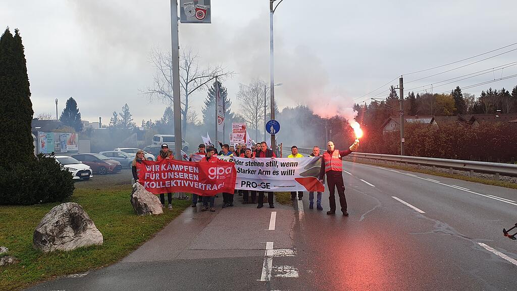 Metaller Streik Salzburg Collini