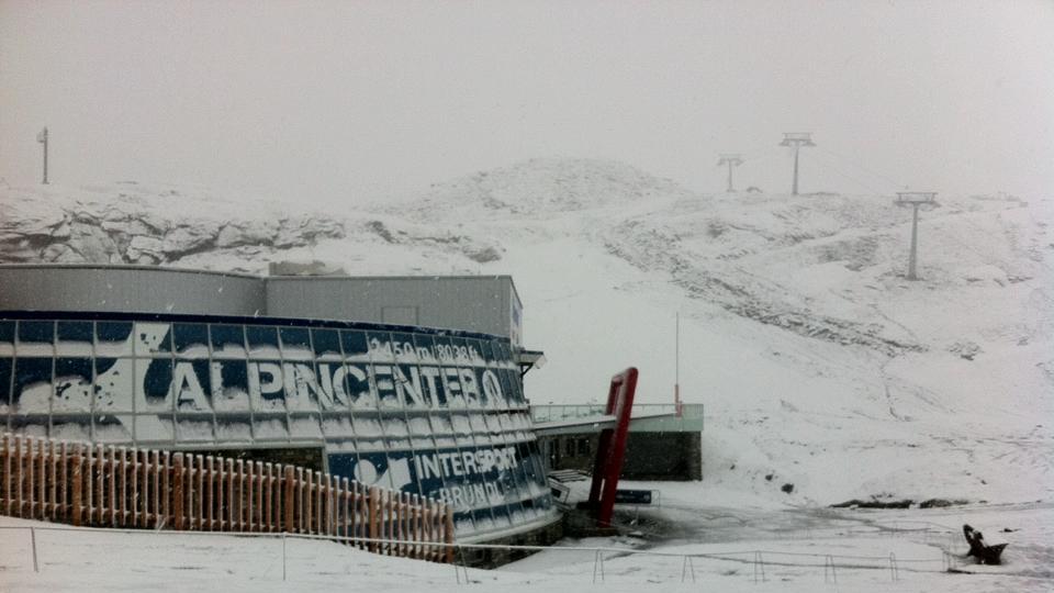 Das Kitzsteinhorn heute Morgen angezuckert vom Schnee.