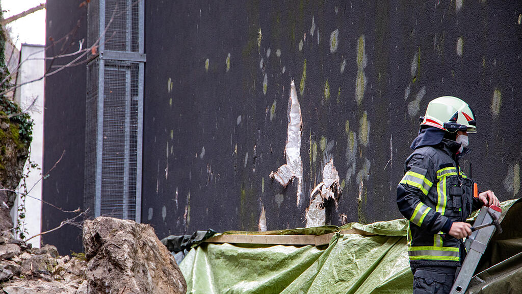 Felssturz in Stadt Salzburg II
