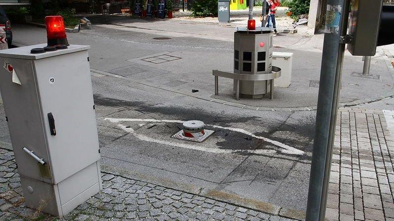 Pollerunfall in Kaigasse