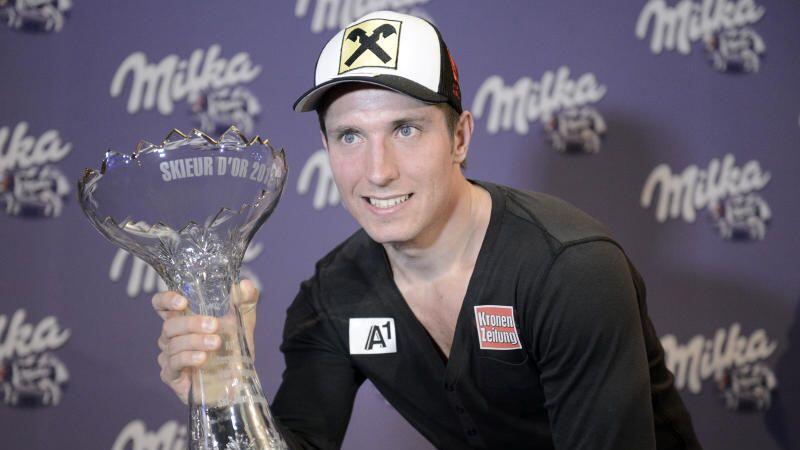 Marcel Hirscher bei der Ehrung in Sölden