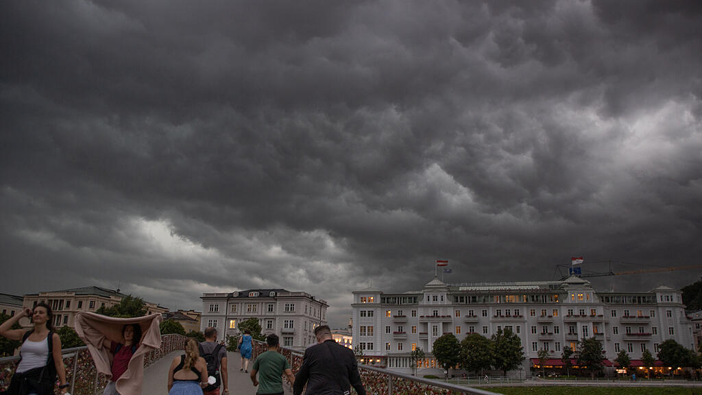 Gewitter Stadt Salzburg