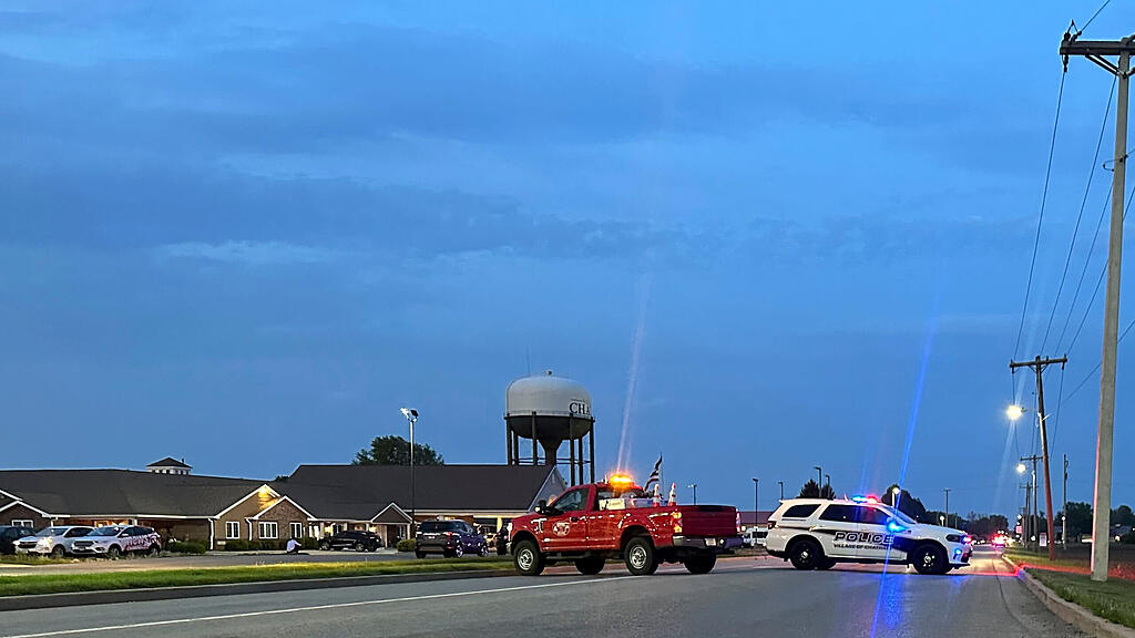 Auto rast im US-Staat Illinois in Hort
