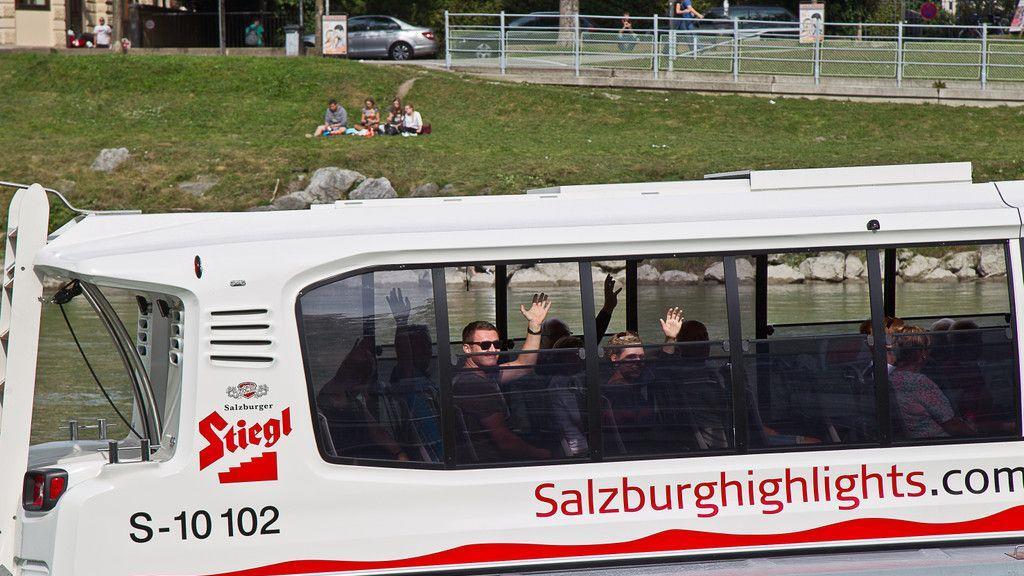 Ausfahrt mit dem Amphiebienbus
