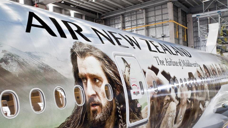 Das Flugzeug zum Hobbit-Film