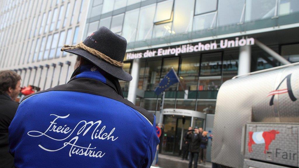Ende der Milchquote: Aktionstag in Wien