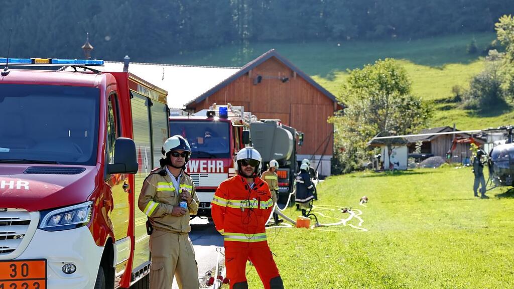 Waldbrand-Übung in Koppl und am Nockstein