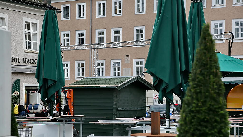 aufbau salzburger christkindlmarkt