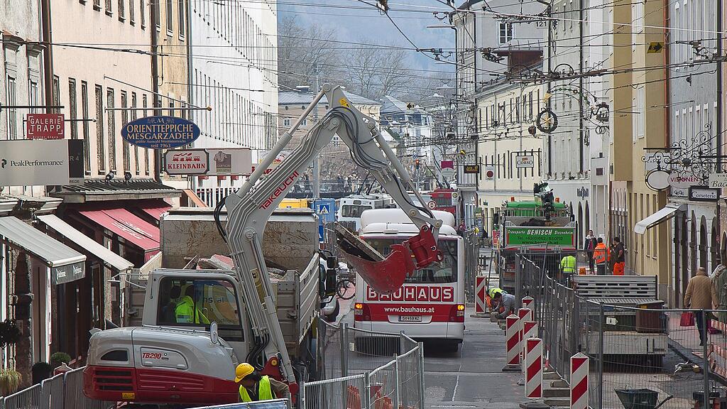 Die Bauarbeiten in der Griesgasse haben begonnen.