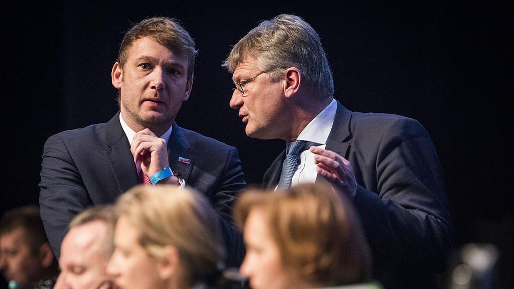 Andre Poggenburg (links) schockiert mit seinem "Deutschland den Deutschen"-Sager.