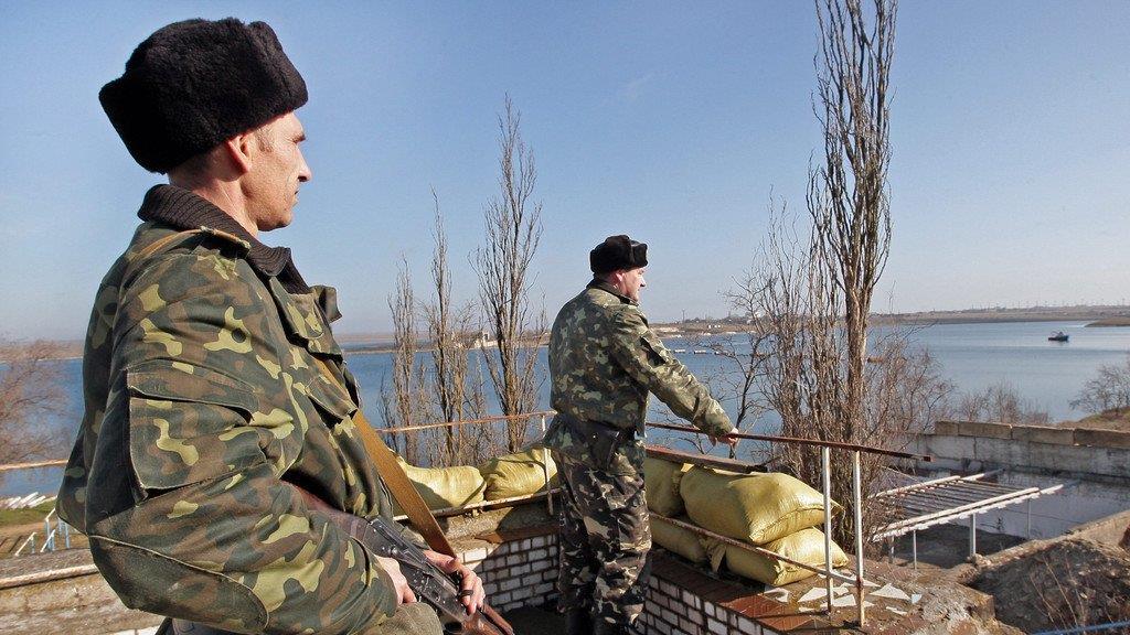 Stationierte Soldaten auf der Krim