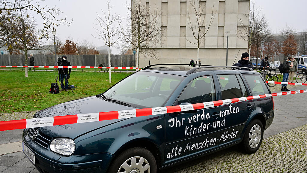 Protest vor Kanzleramt in Berlin