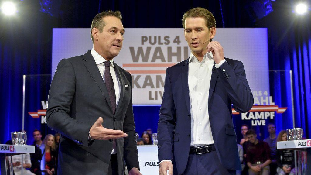 Bilder TV-Duell Strache Kern Kurz