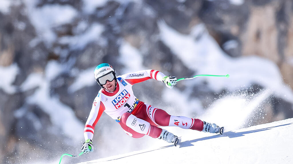Vincent Kriechmayr in der Abfahrt bei der Ski-WM in Cortina