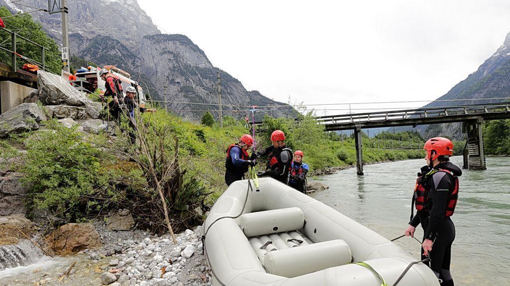 Übung der Wasserrettung