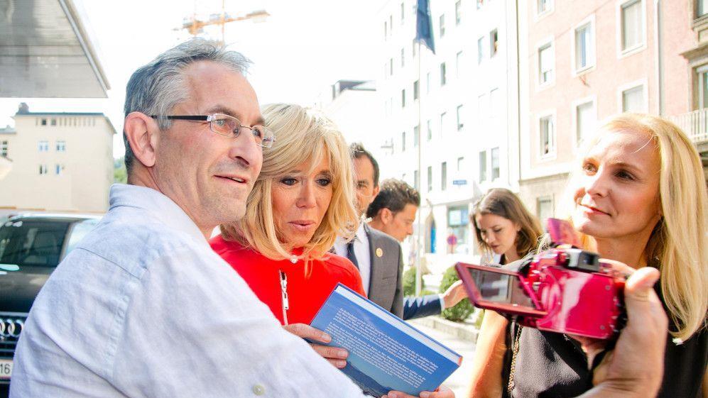 Macrons in der Innenstadt