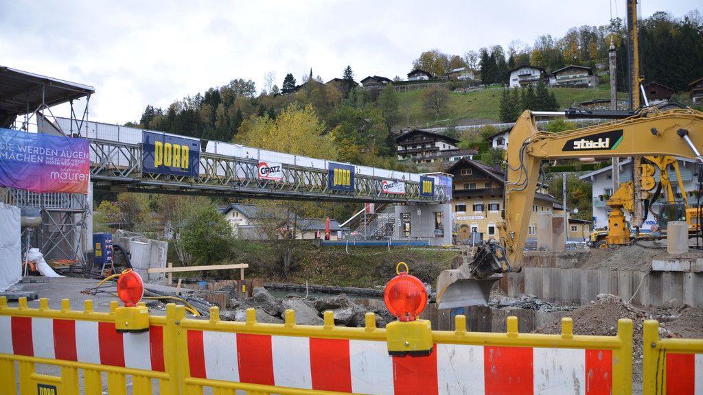 Neue Hubbr\u00fccke f\u00fcr Mittersill: Lokalaugenschein im Oktober